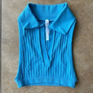 Out From Under Break Point Collared Cropped Top